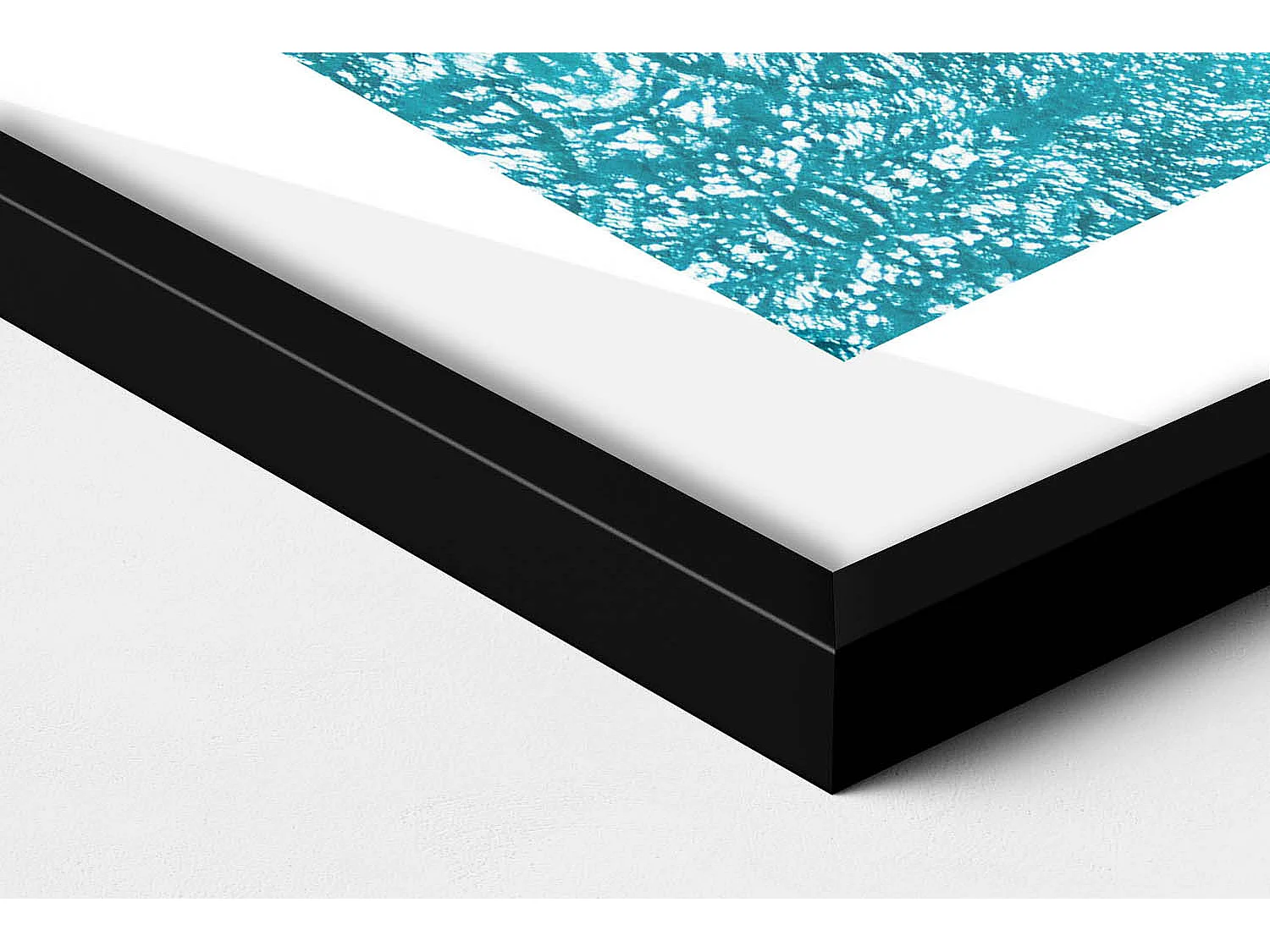 Decoratief schilderij met zwarte lijst, Sea Beach People 70 x 100 cm – Perfect voor de woon- of slaapkamer