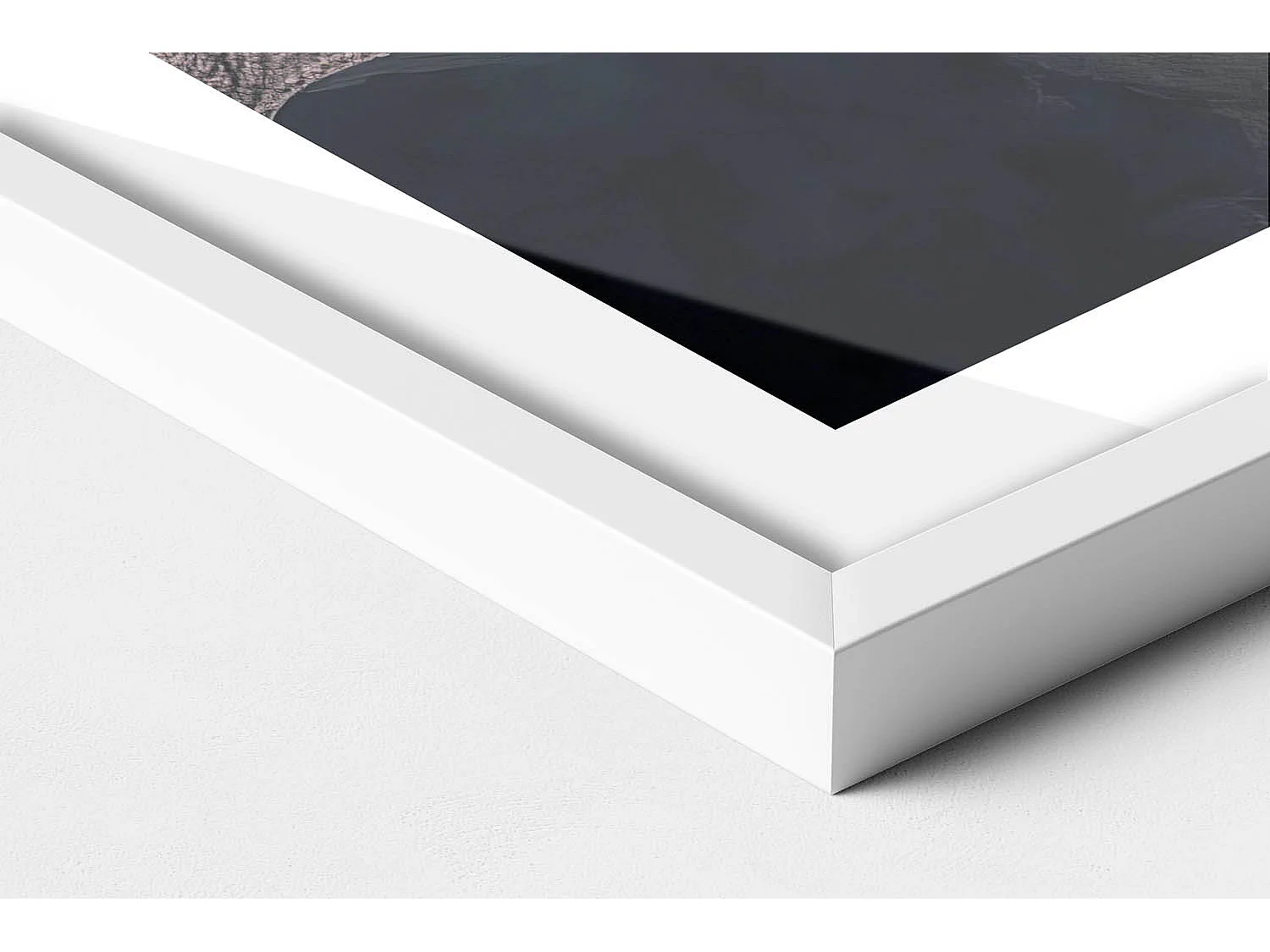 Tableau décoratif avec cadre blanc, Tour asiatique et fleurs de cerisier 70 x 50 cm– Parfait pour le salon ou la chambre