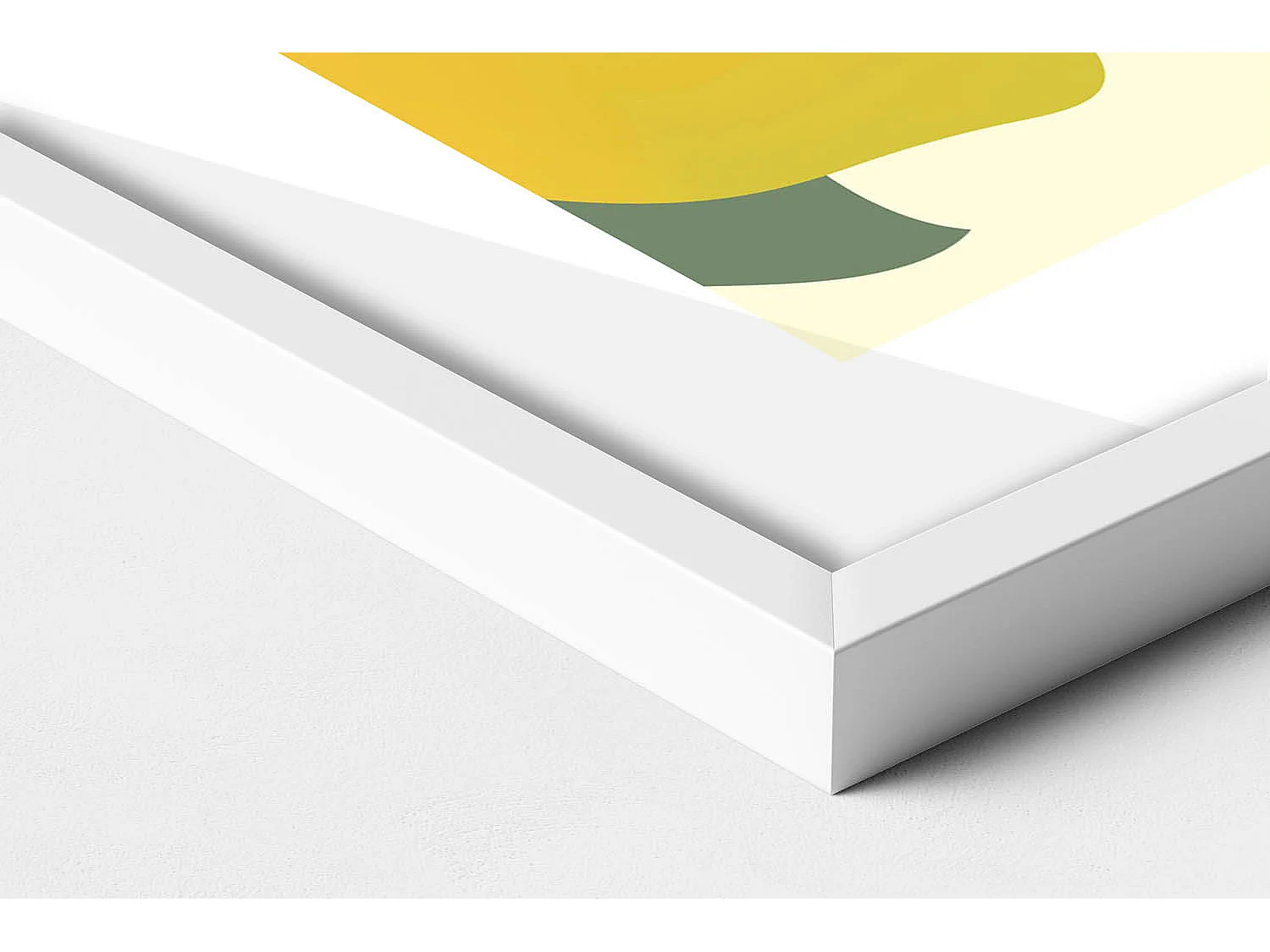 Decoratief schilderij met witte lijst, Illustratie van citroenen 70 x 100 cm – Perfect voor de woon- of slaapkamer