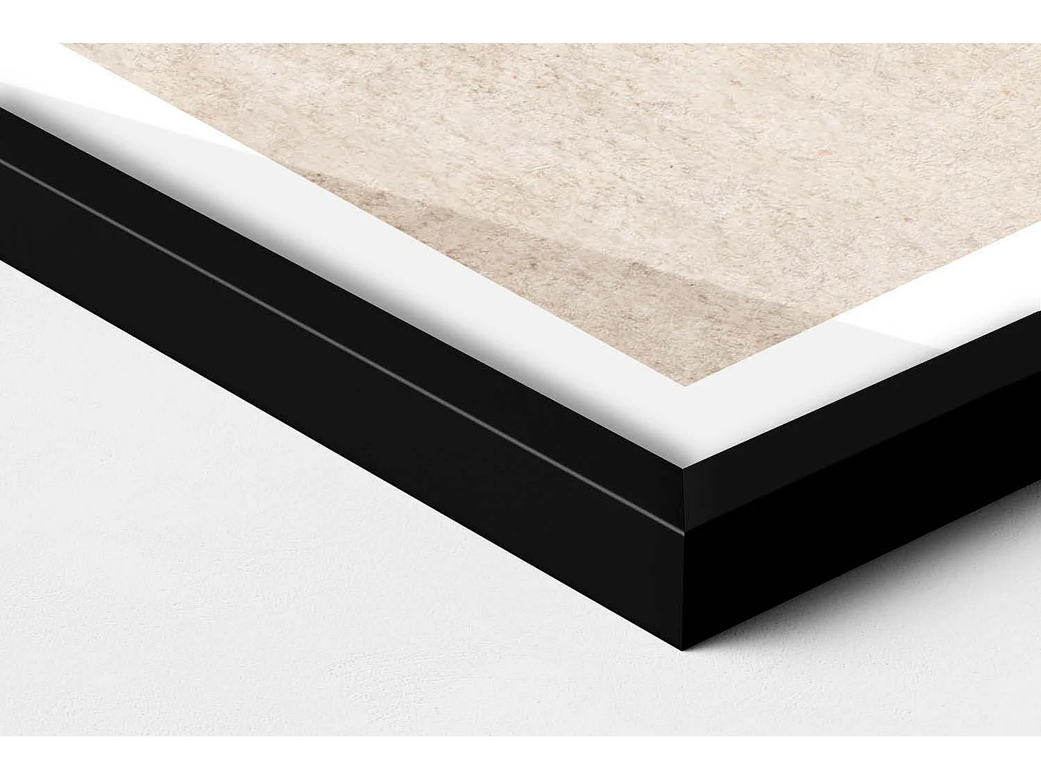 Tableau décoratif avec cadre noir, Art japonais du soleil couchant 60 x 40 cm– Parfait pour le salon ou la chambre