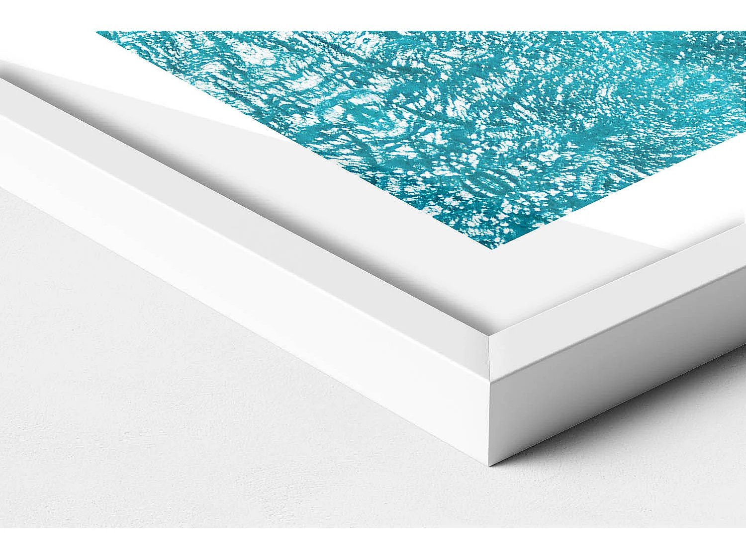 Tableau décoratif avec cadre blanc, Gens de la plage de la mer 60 x 80 cm– Parfait pour le salon ou la chambre