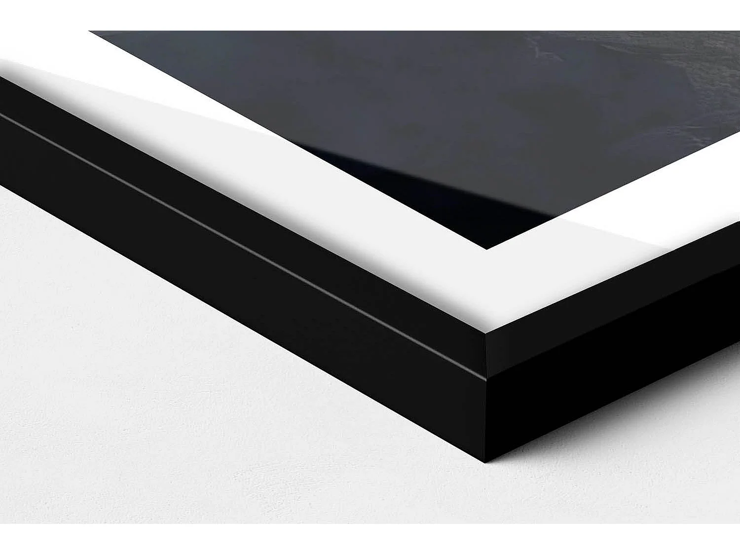 Dekoratives Gemälde mit schwarzem Rahmen, asiatischem Turm und Kirschblüten 80 x 60 cm – Perfekt für das Wohn- oder Schlafzimmer