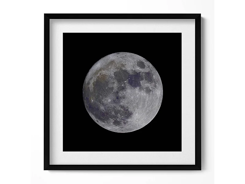 Dekoratives Gemälde mit schwarzem Rahmen, Kosmos und Sternen 50 x 50 cm – Perfekt für das Wohn- oder Schlafzimmer