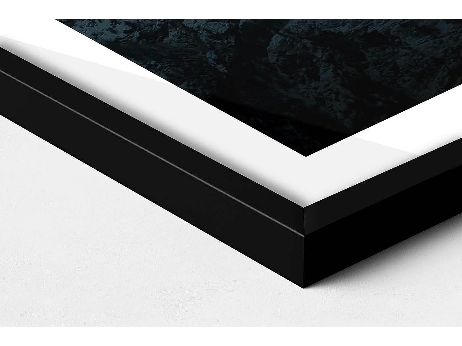 Dekoratives Gemälde mit schwarzem Rahmen, Architektur in Amsterdam 50 x 50 cm – Perfekt für das Wohn- oder Schlafzimmer