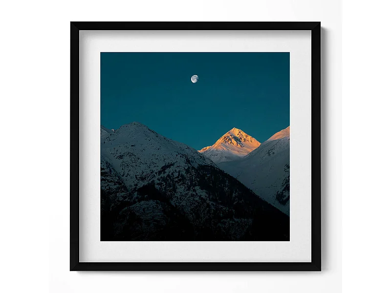 Dekoratives Gemälde mit schwarzem Rahmen, Architektur in Amsterdam 50 x 50 cm – Perfekt für das Wohn- oder Schlafzimmer