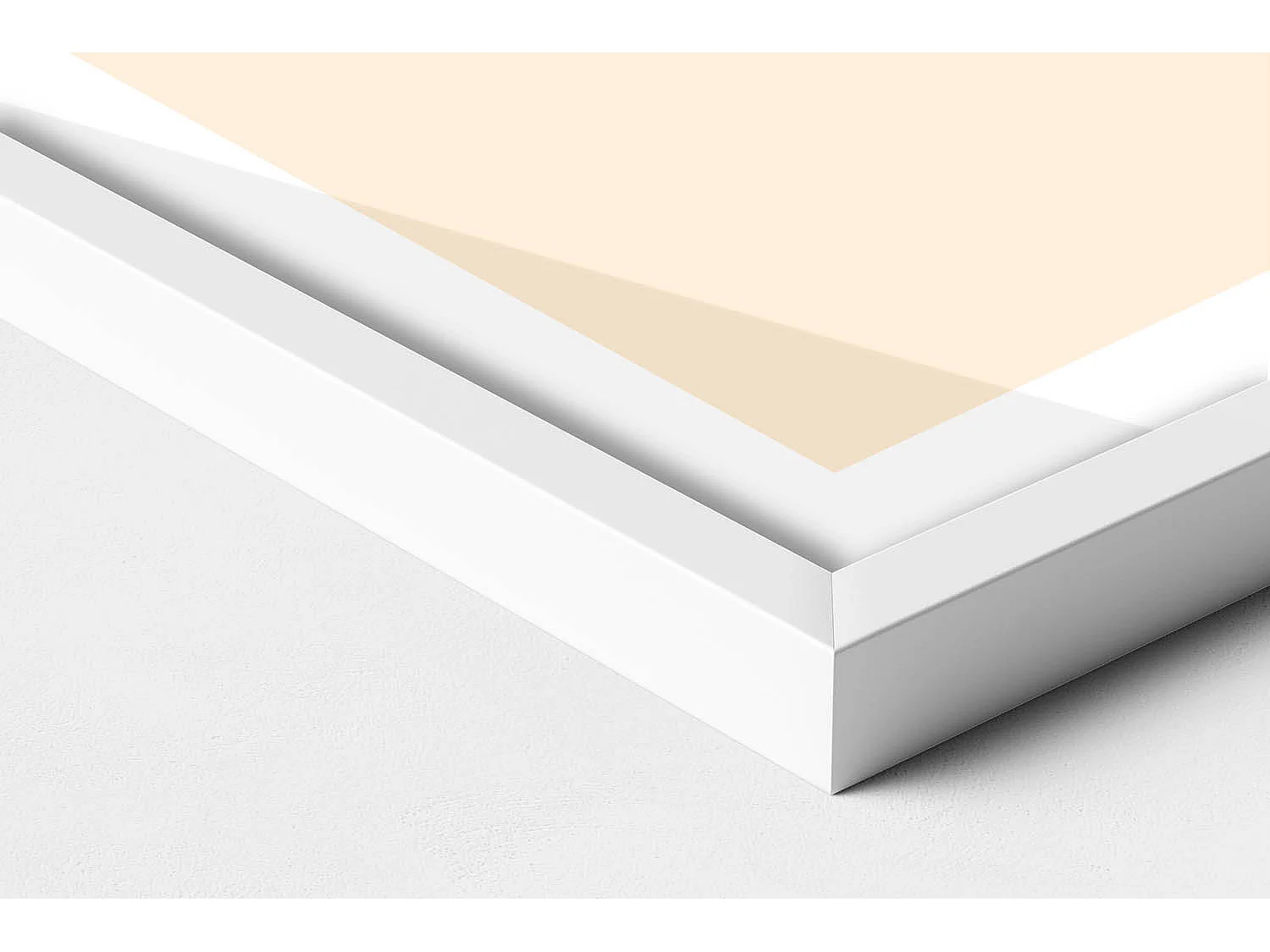 Dekoratives Gemälde mit weißem Rahmen, geometrische Kunst im Bohème-Stil 60 x 40 cm – perfekt für das Wohn- oder Schlafzimmer