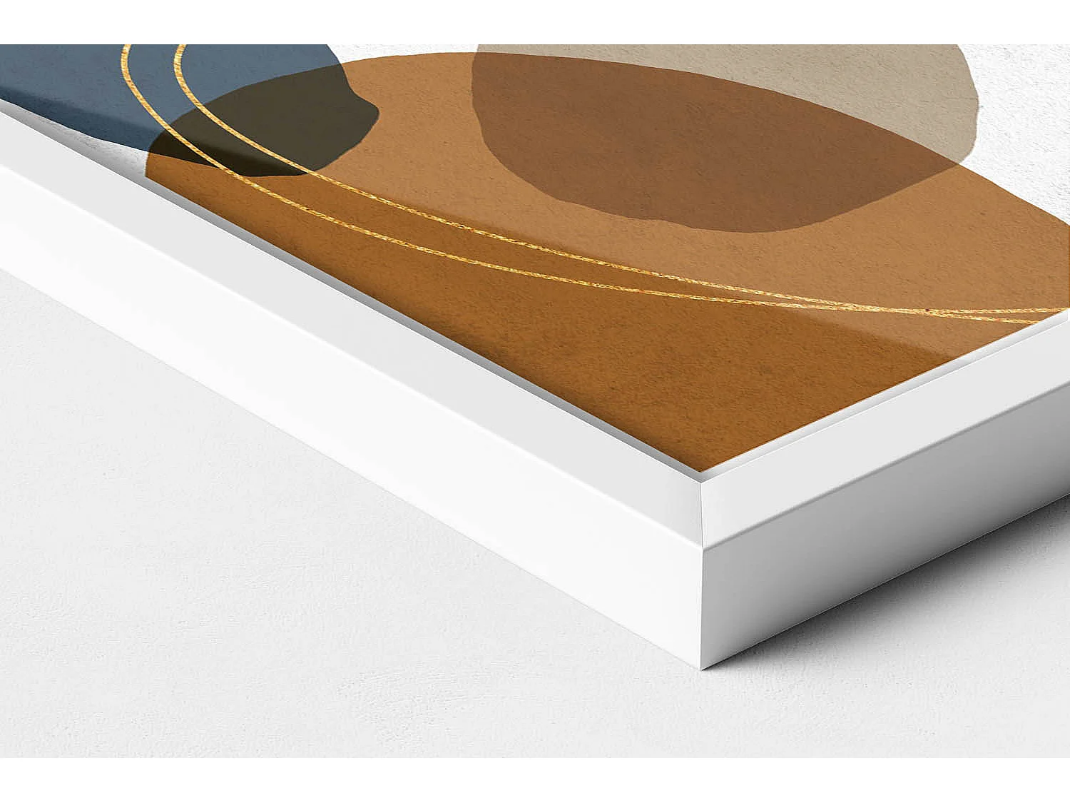 Dekoratives Gemälde mit weißem Rahmen, abstrakte böhmische Komposition 20 x 30 cm – perfekt für das Wohn- oder Schlafzimmer