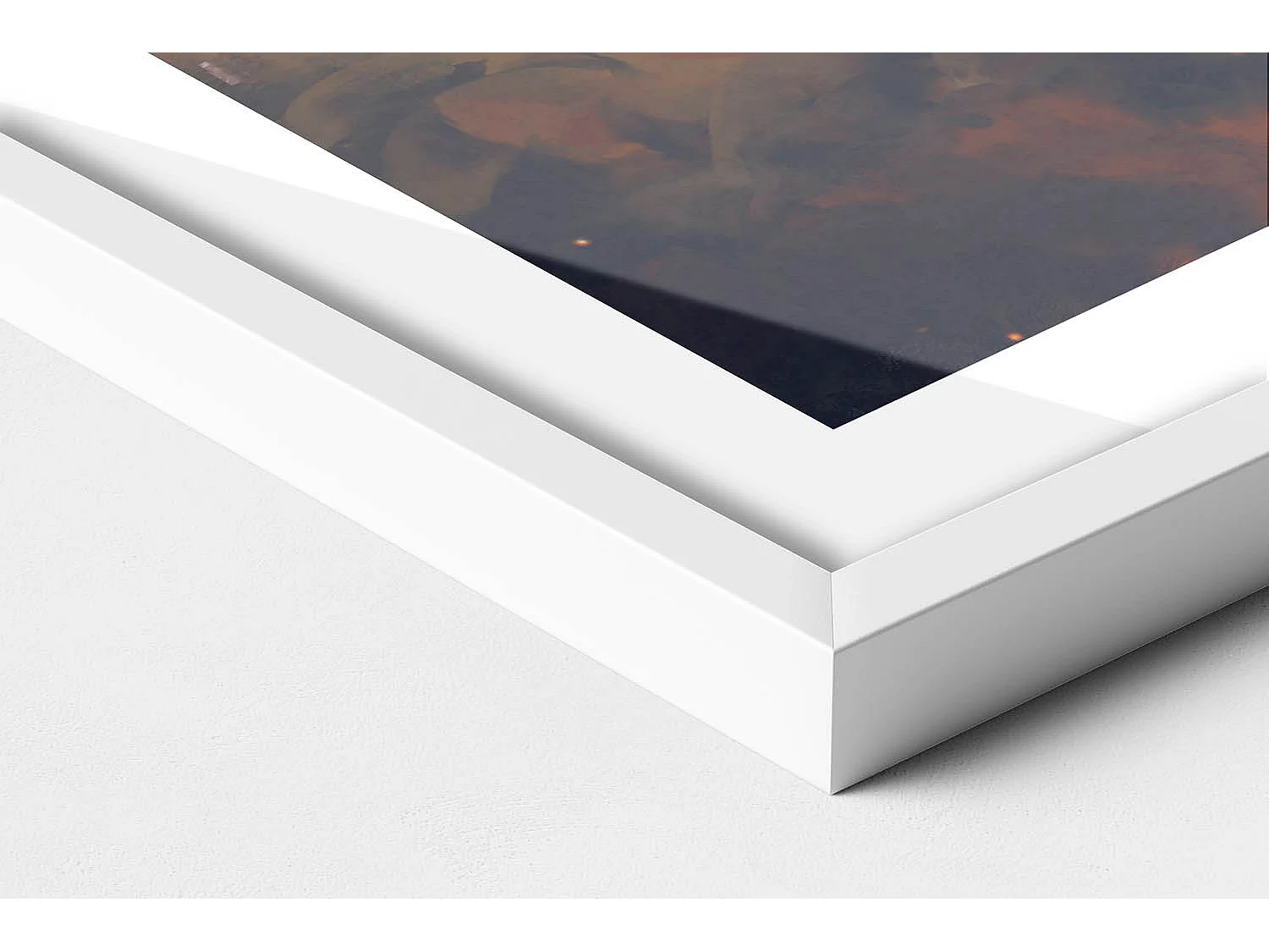 Dekoratives Gemälde mit weißem Rahmen, Eine abstrakte Vorstellung vom Erwachsenenleben 80 x 60 cm – Perfekt für das Wohn- oder Schlafzimmer