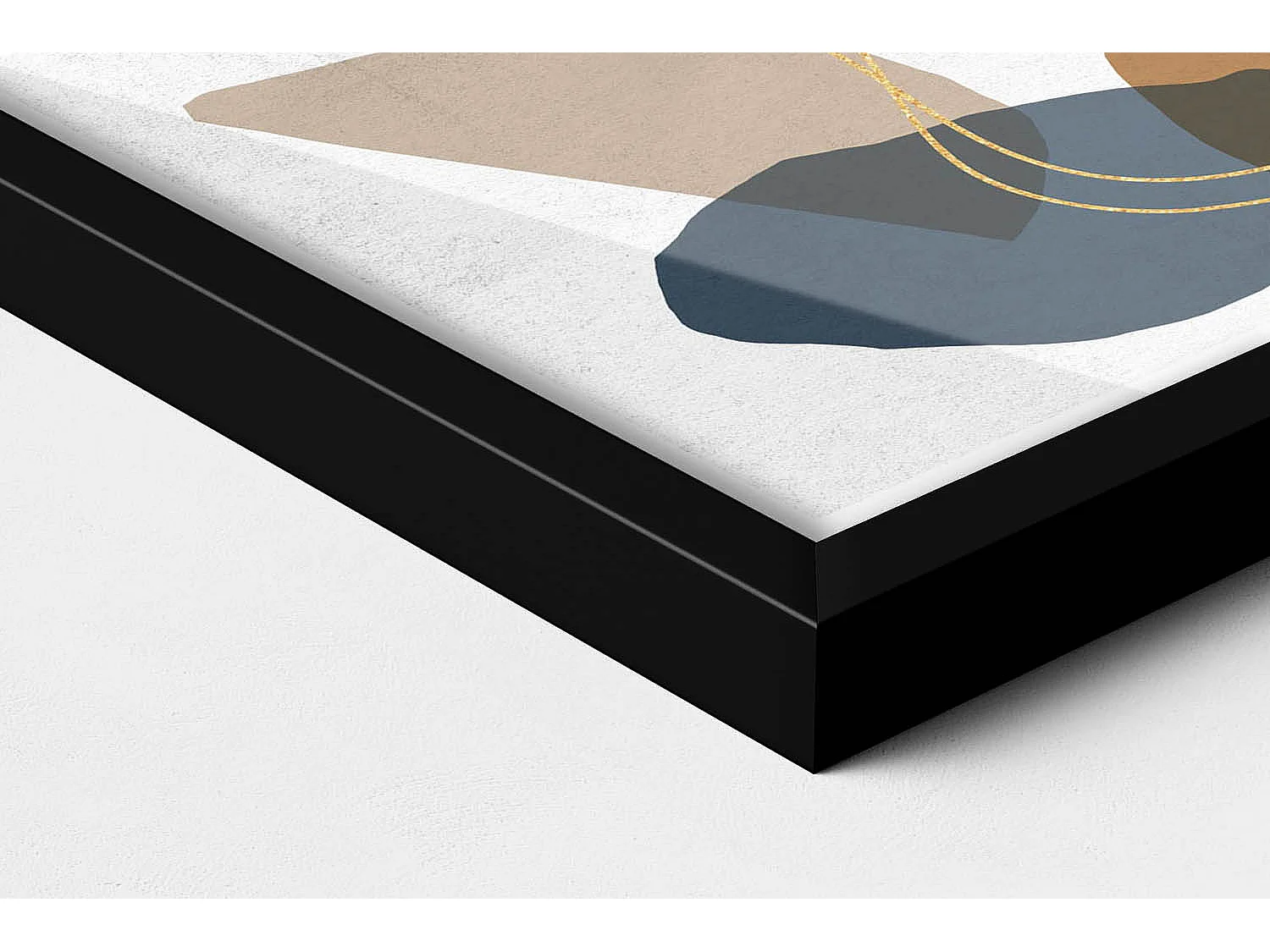 Dekoratives Gemälde mit schwarzem Rahmen, abstrakte böhmische Komposition 30 x 20 cm – perfekt für das Wohn- oder Schlafzimmer