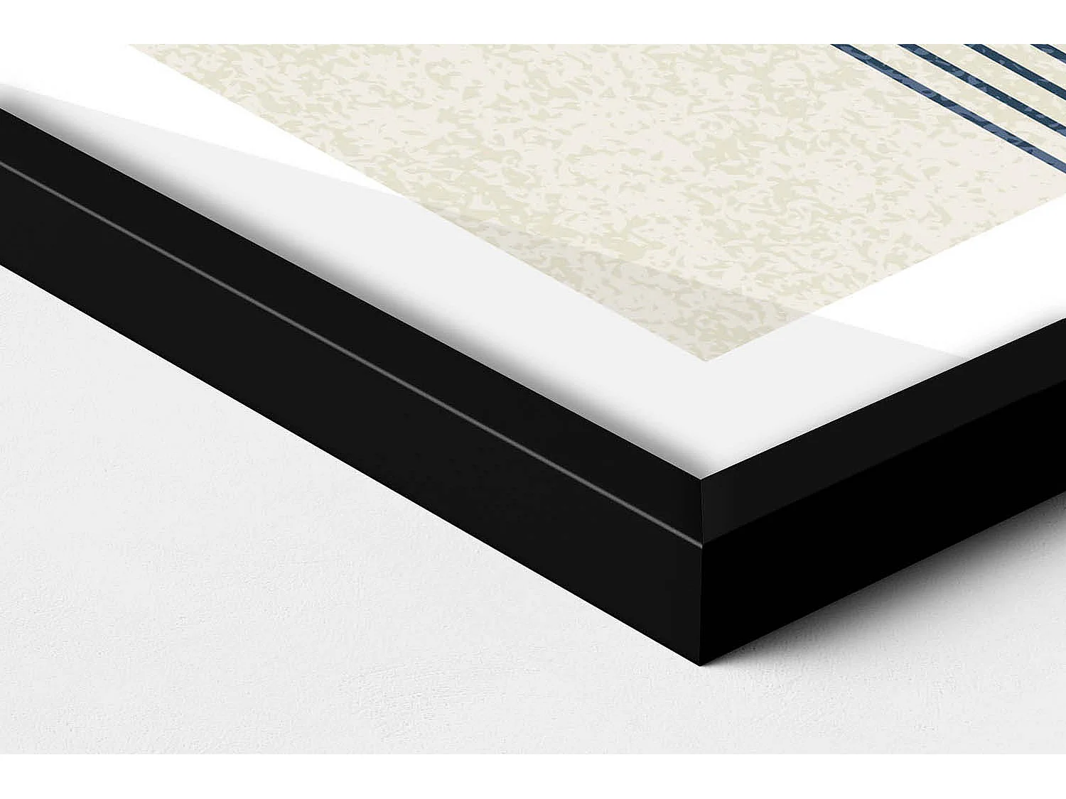 Decoratief schilderij met zwarte lijst, Geschilderde monsterabladeren 50 x 50 cm – Perfect voor de woon- of slaapkamer