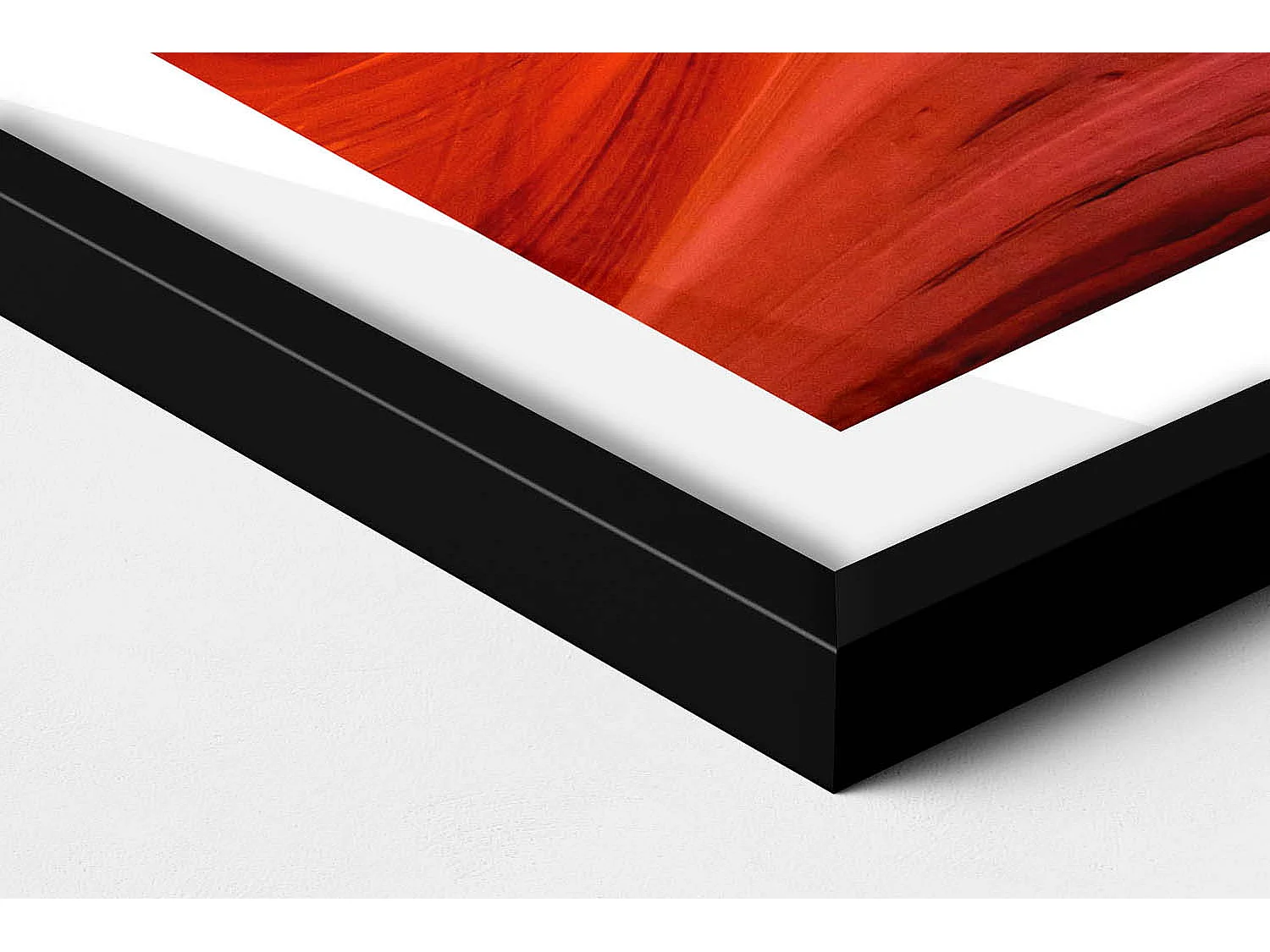 Tableau décoratif avec cadre noir, Paysage rocheux du canyon 50 x 50 cm – Parfait pour le salon ou la chambre