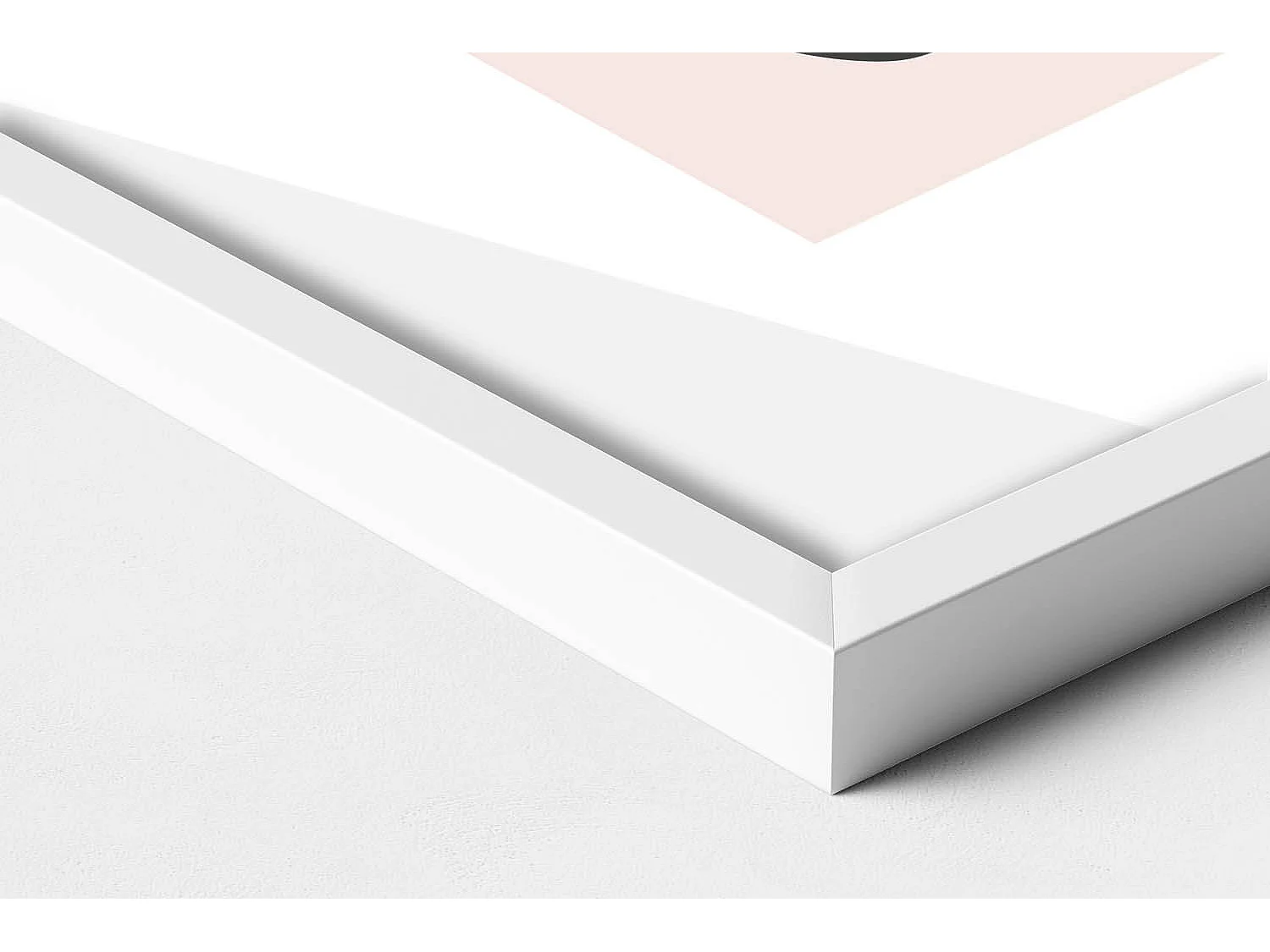 Dekoratives Gemälde mit weißem Rahmen, abstrakte Kunstformen 100 x 70 cm – perfekt für das Wohn- oder Schlafzimmer