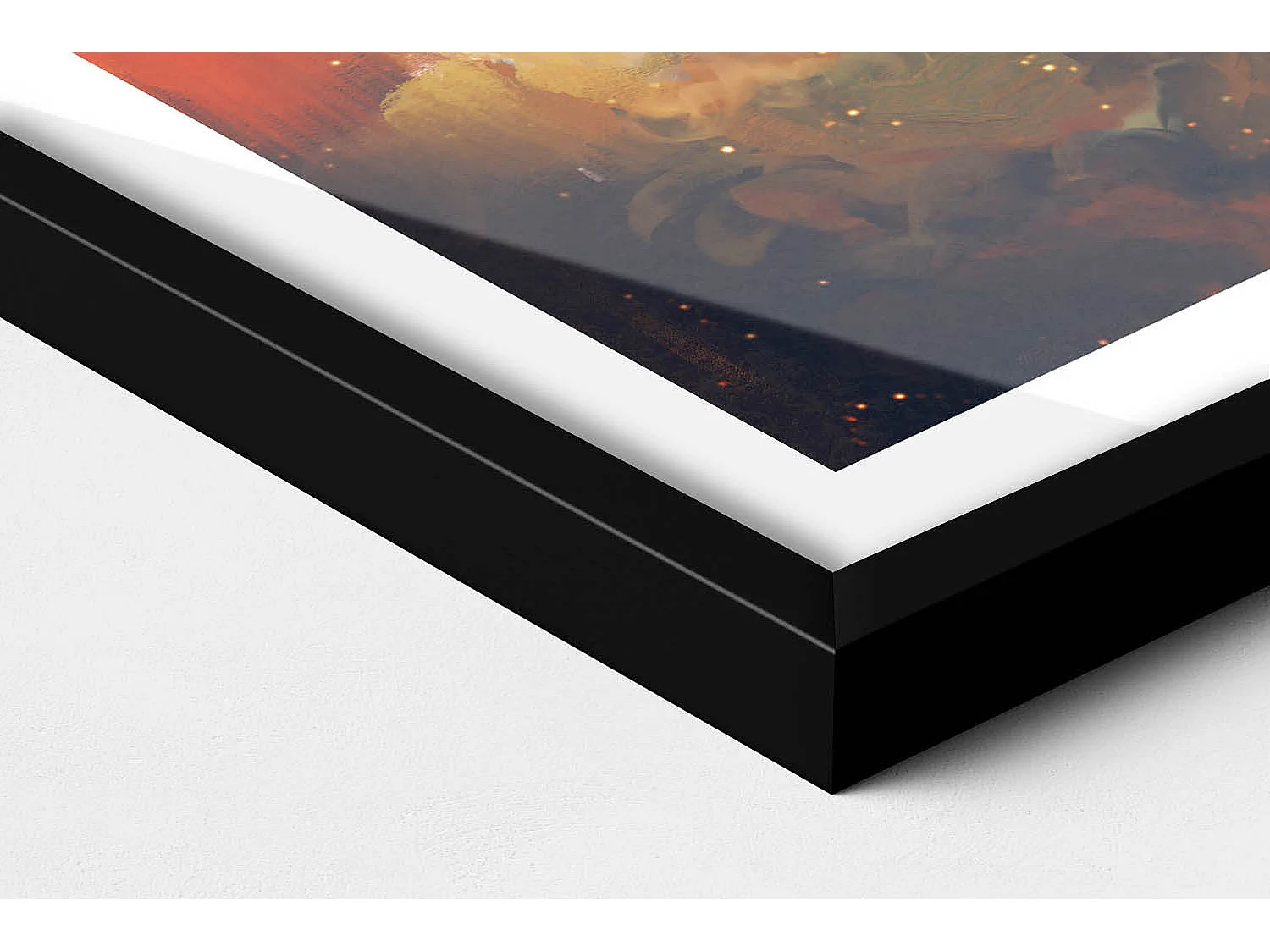 Cuadro decorativo con marco negro, Una idea abstracta de la vida adulta 60 x 40 cm – Perfecto para el salón o el dormitorio