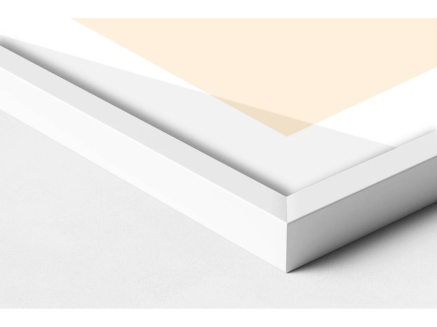 Dekoratives Gemälde mit weißem Rahmen, geometrische Kunst im Bohème-Stil 100 x 70 cm – perfekt für das Wohn- oder Schlafzimmer