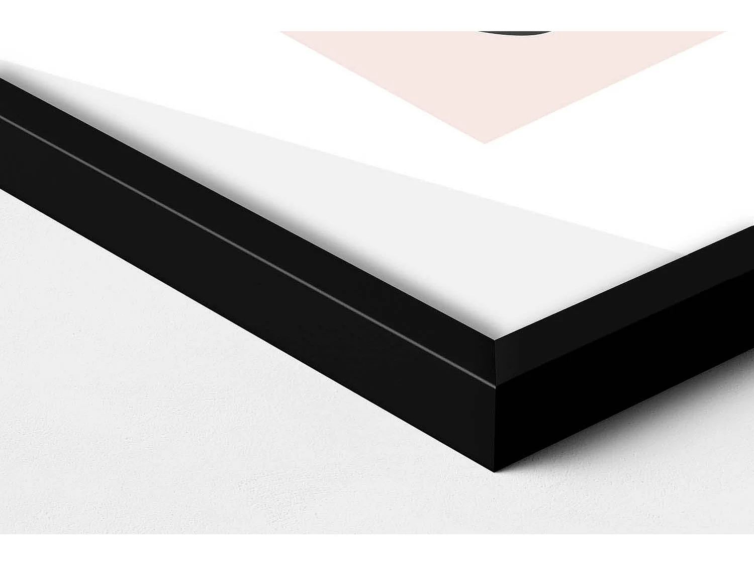 Dekoratives Gemälde mit schwarzem Rahmen, abstrakte Kunstformen 100 x 70 cm – perfekt für das Wohn- oder Schlafzimmer