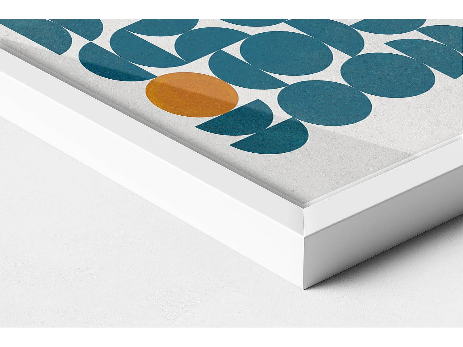 Dekoratives Gemälde mit weißem Rahmen, geometrische Komposition 20 x 30 cm – perfekt für das Wohn- oder Schlafzimmer