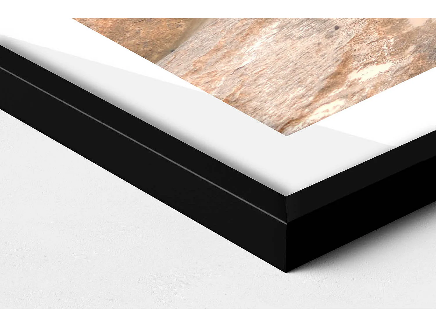 Dekoratives Gemälde mit schwarzem Rahmen, Strand-, Meeres- und Himmelslandschaft 100 x 70 cm – Perfekt für das Wohn- oder Schlafzimmer