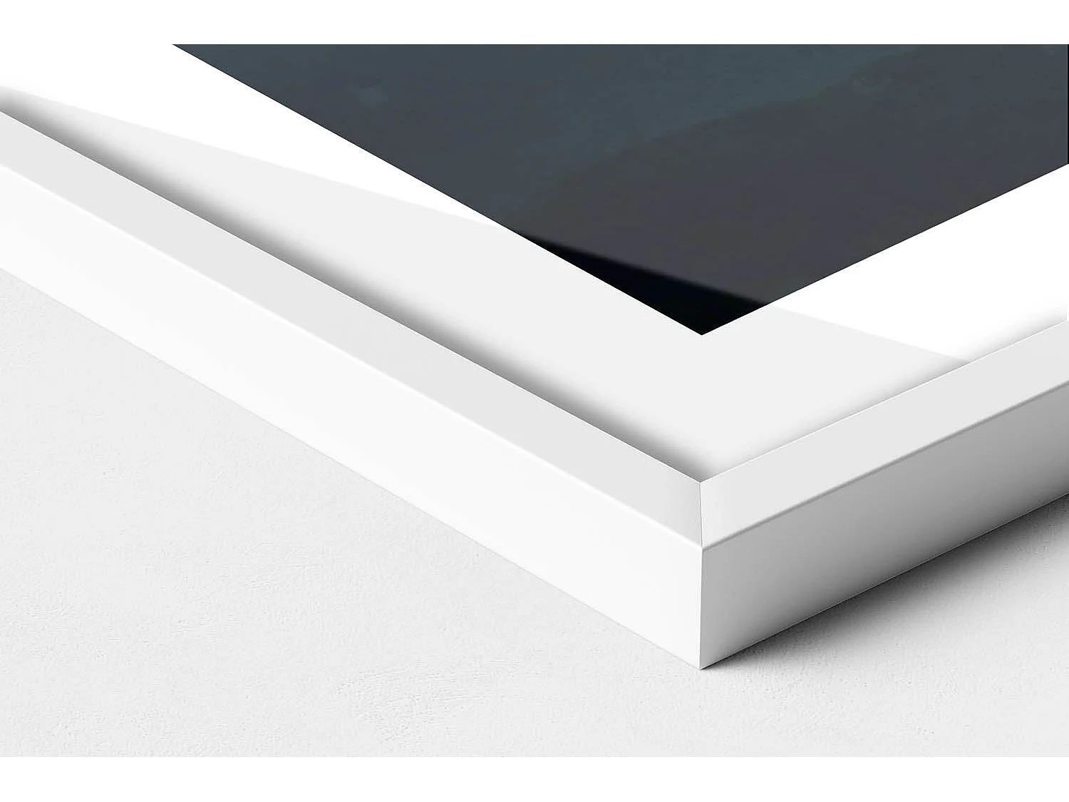 Dekoratives Gemälde mit weißem Rahmen, Heißluftballonflug zwischen den Wolken 100 x 70 cm – Perfekt für das Wohn- oder Schlafzimmer