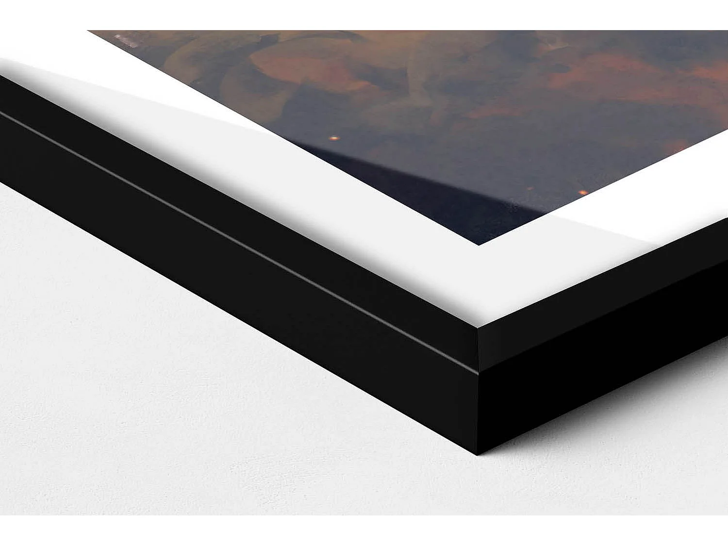 Dekoratives Gemälde mit schwarzem Rahmen, Eine abstrakte Vorstellung vom Erwachsenenleben 80 x 60 cm – Perfekt für das Wohn- oder Schlafzimmer