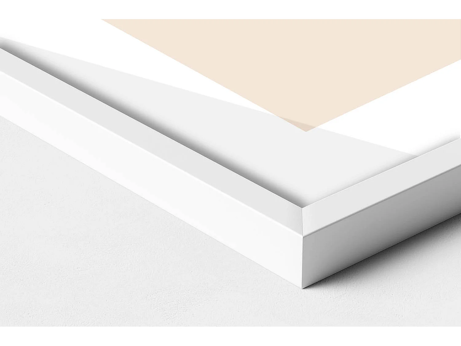 Dekoratives Gemälde mit weißem Rahmen, minimalistische Pflanzen 70 x 100 cm – perfekt für das Wohn- oder Schlafzimmer