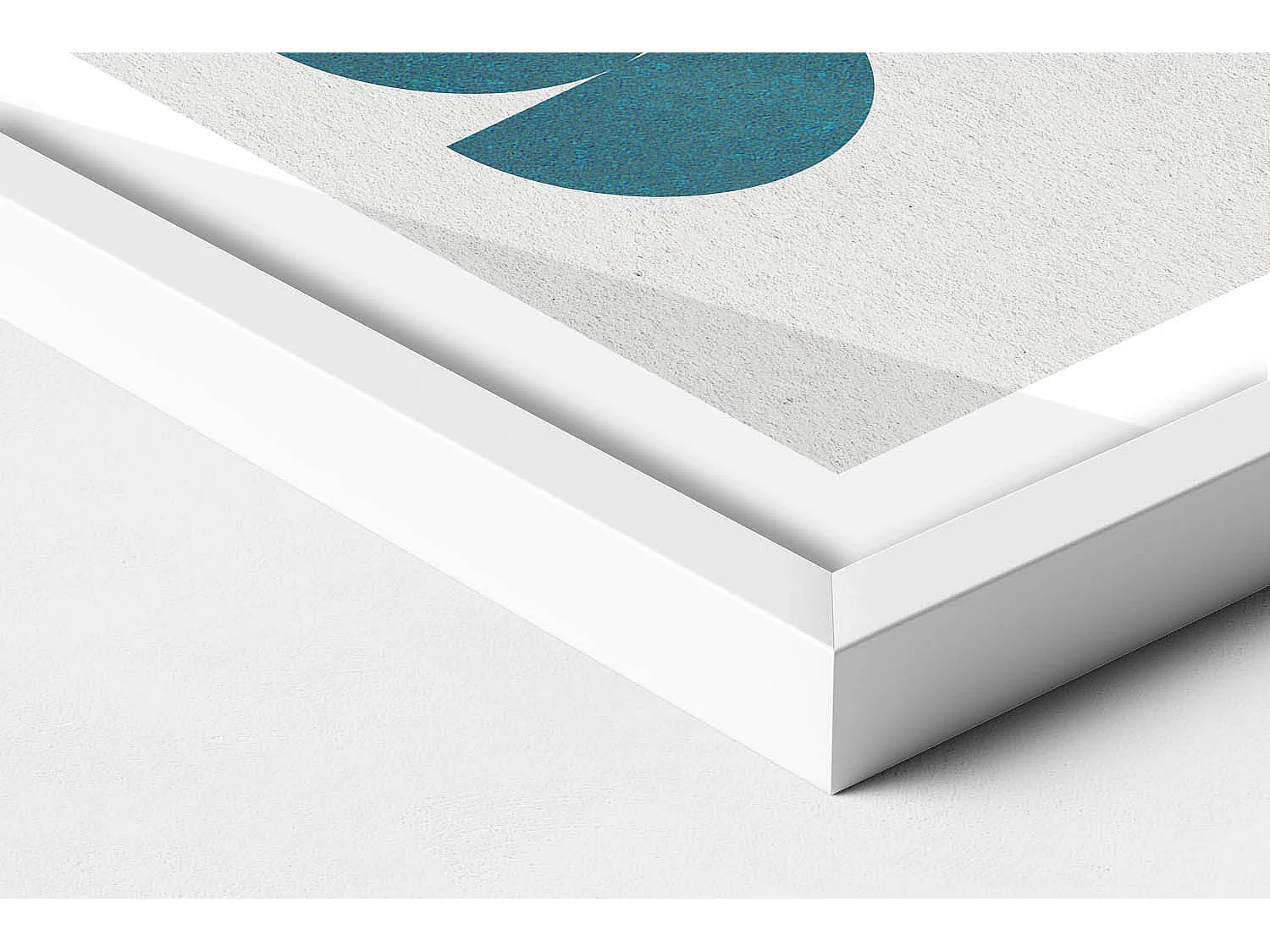 Quadro decorativo con cornice bianca, Composizione geometrica 40 x 60 cm – Perfetto per il soggiorno o la camera da letto