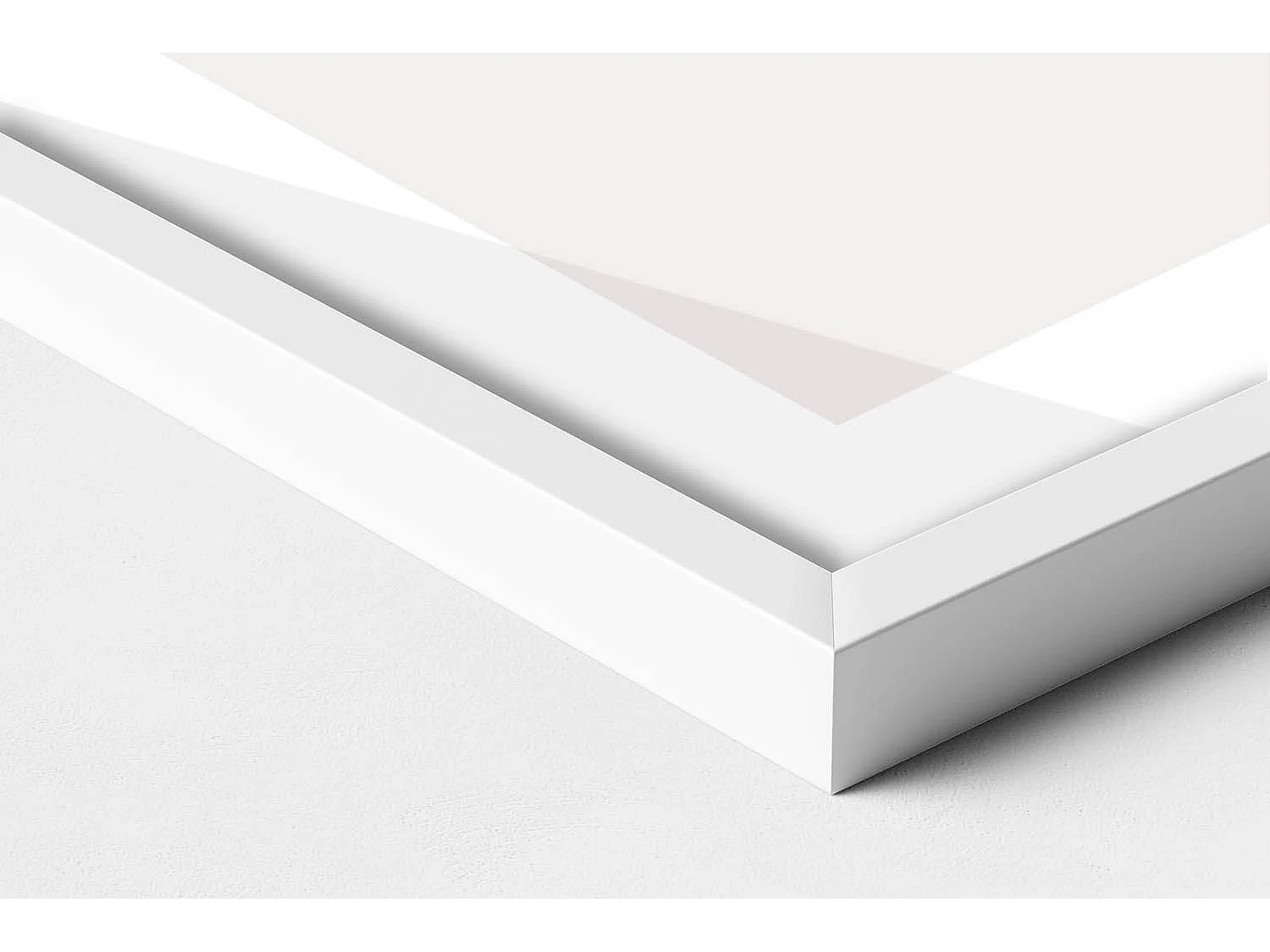 Dekoratives Gemälde mit weißem Rahmen, böhmische Formen mit Gold 60 x 80 cm – Perfekt für das Wohn- oder Schlafzimmer