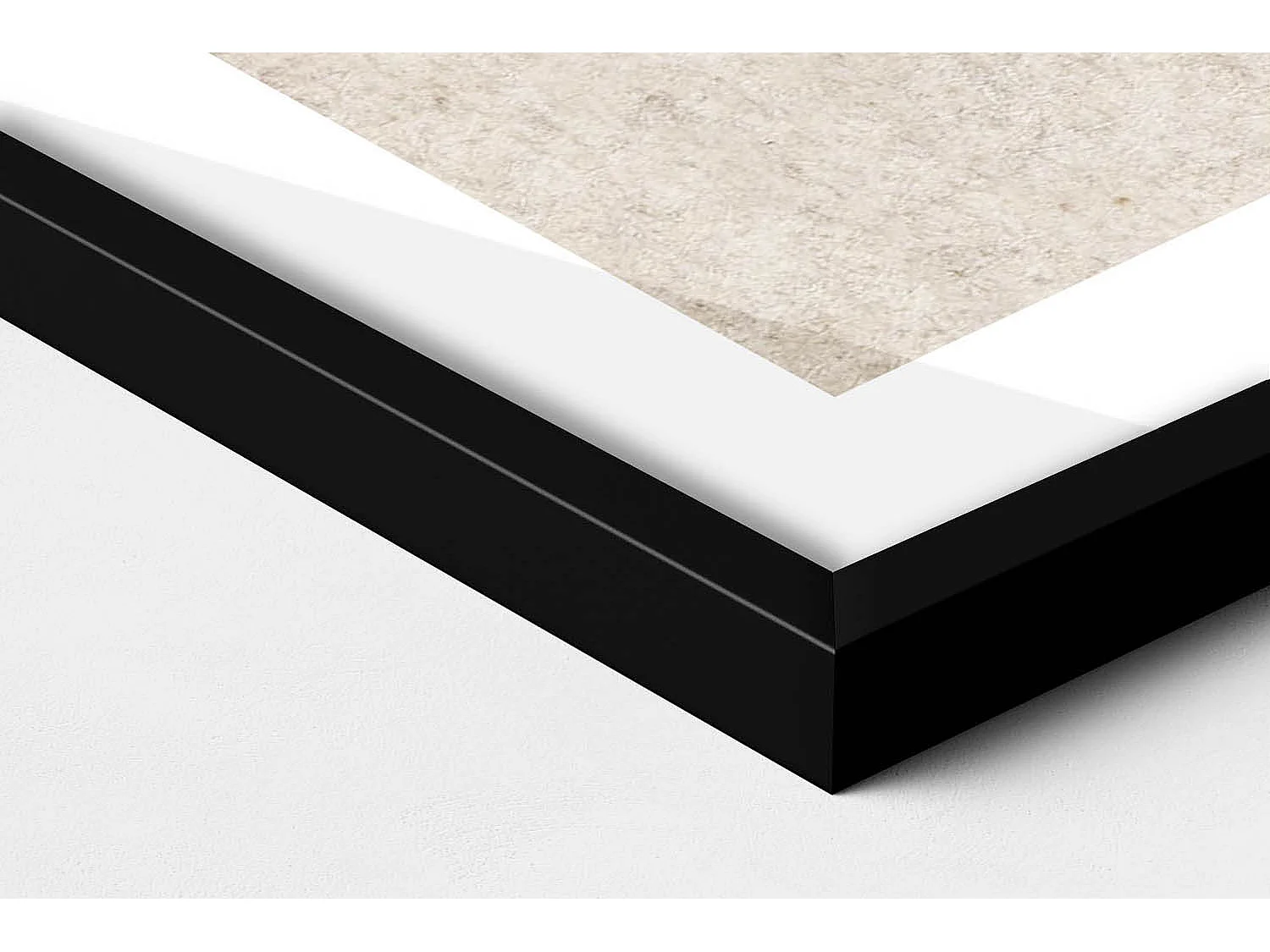 Tableau décoratif avec cadre noir, Art japonais du soleil couchant 100 x 70 cm– Parfait pour le salon ou la chambre