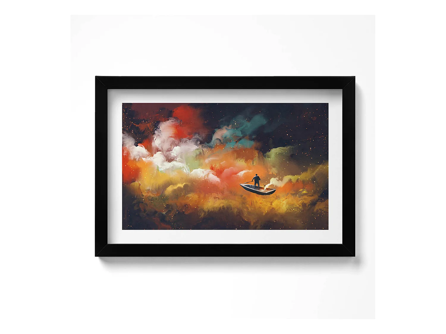 Tableau décoratif avec cadre noir, Une idée abstraite de la vie adulte 30 x 20 cm – Parfait pour le salon ou la chambre