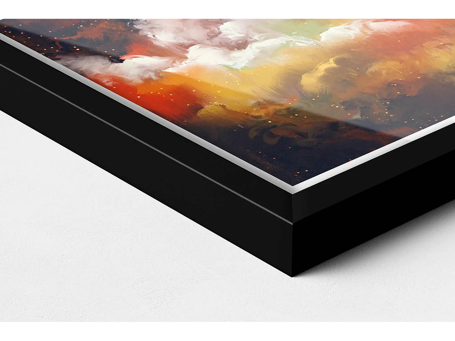 Dekoratives Gemälde mit schwarzem Rahmen, Eine abstrakte Vorstellung vom Erwachsenenleben 30 x 20 cm – Perfekt für das Wohn- oder Schlafzimmer