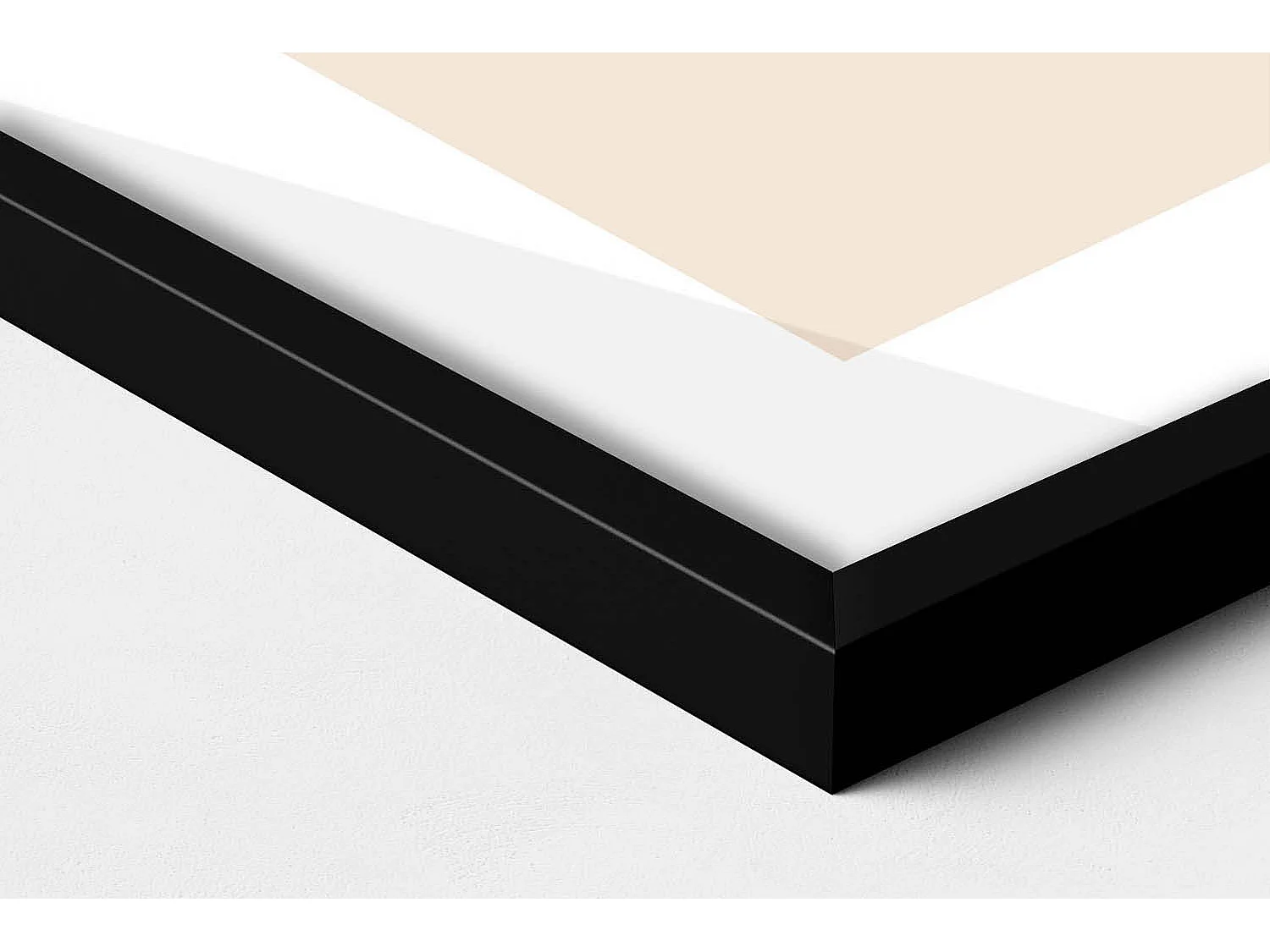 Dekoratives Gemälde mit schwarzem Rahmen, minimalistische Pflanzen 70 x 100 cm – perfekt für das Wohn- oder Schlafzimmer