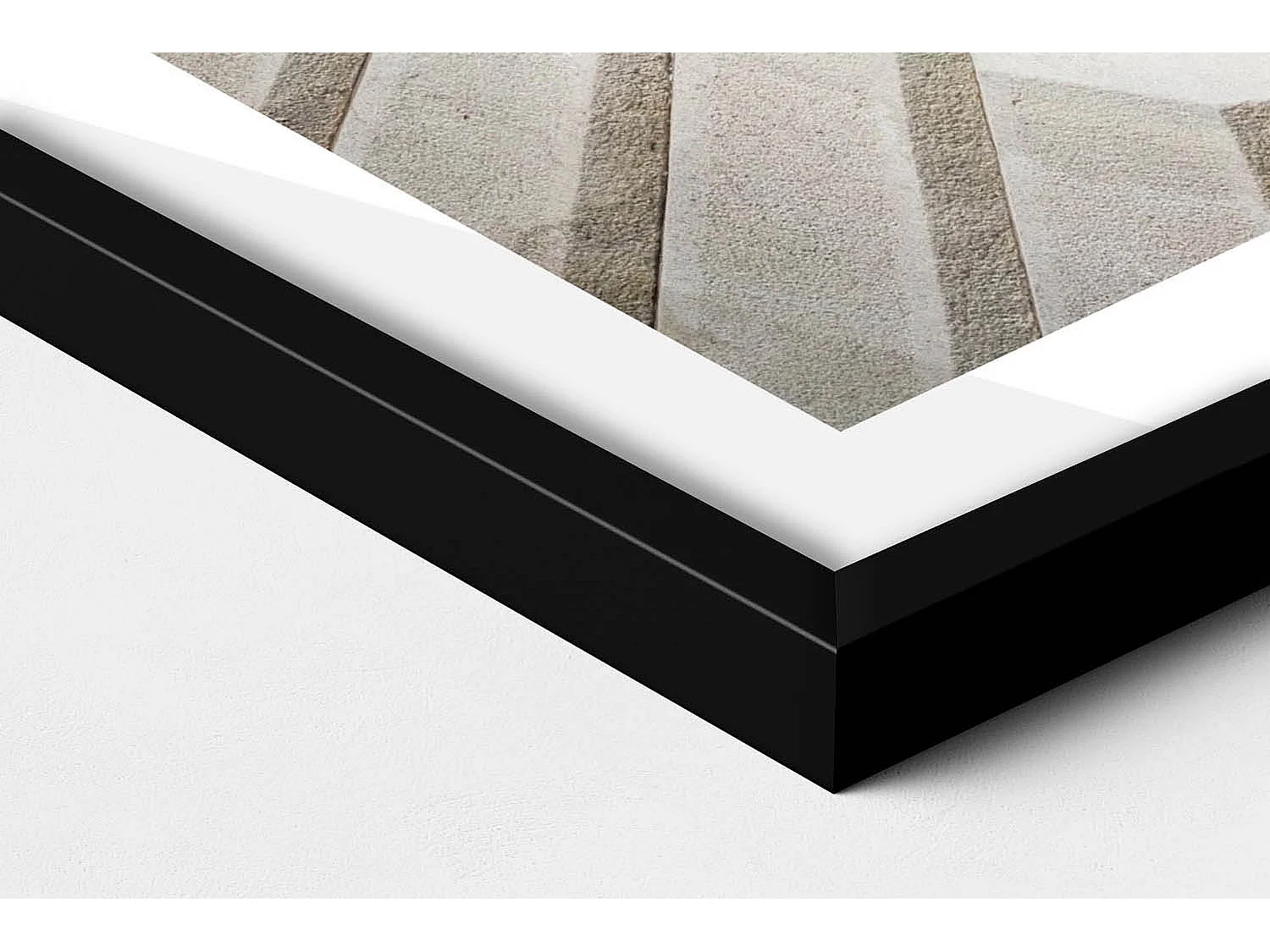 Tableau décoratif avec cadre noir, Escalier en colimaçon 50 x 50 cm – Parfait pour le salon ou la chambre