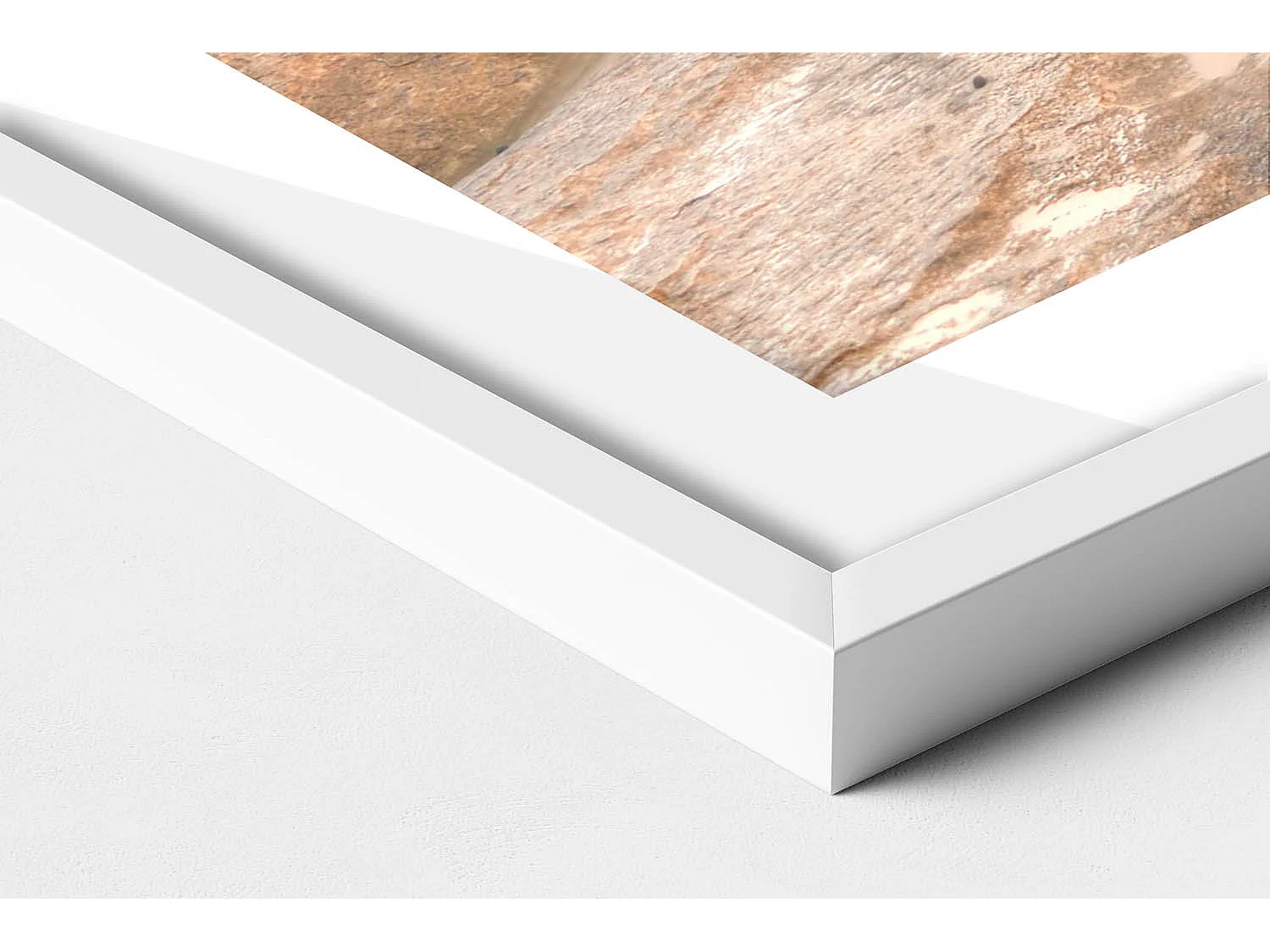 Dekoratives Gemälde mit weißem Rahmen, Strand-, Meeres- und Himmelslandschaft 100 x 70 cm – Perfekt für das Wohn- oder Schlafzimmer