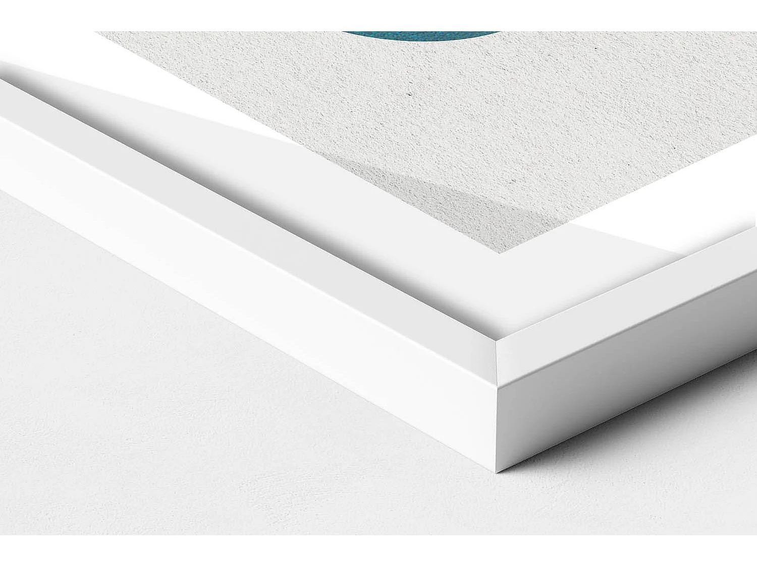 Dekoratives Gemälde mit weißem Rahmen, geometrische Komposition 50 x 70 cm – perfekt für das Wohn- oder Schlafzimmer