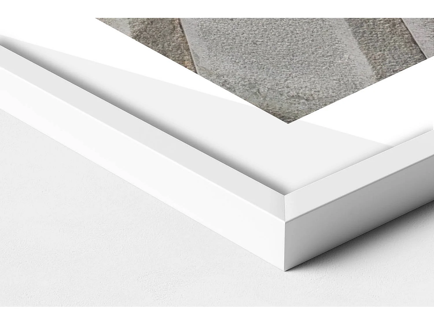 Dekoratives Gemälde mit weißem Rahmen, Wendeltreppe 70 x 100 cm – Perfekt für das Wohn- oder Schlafzimmer