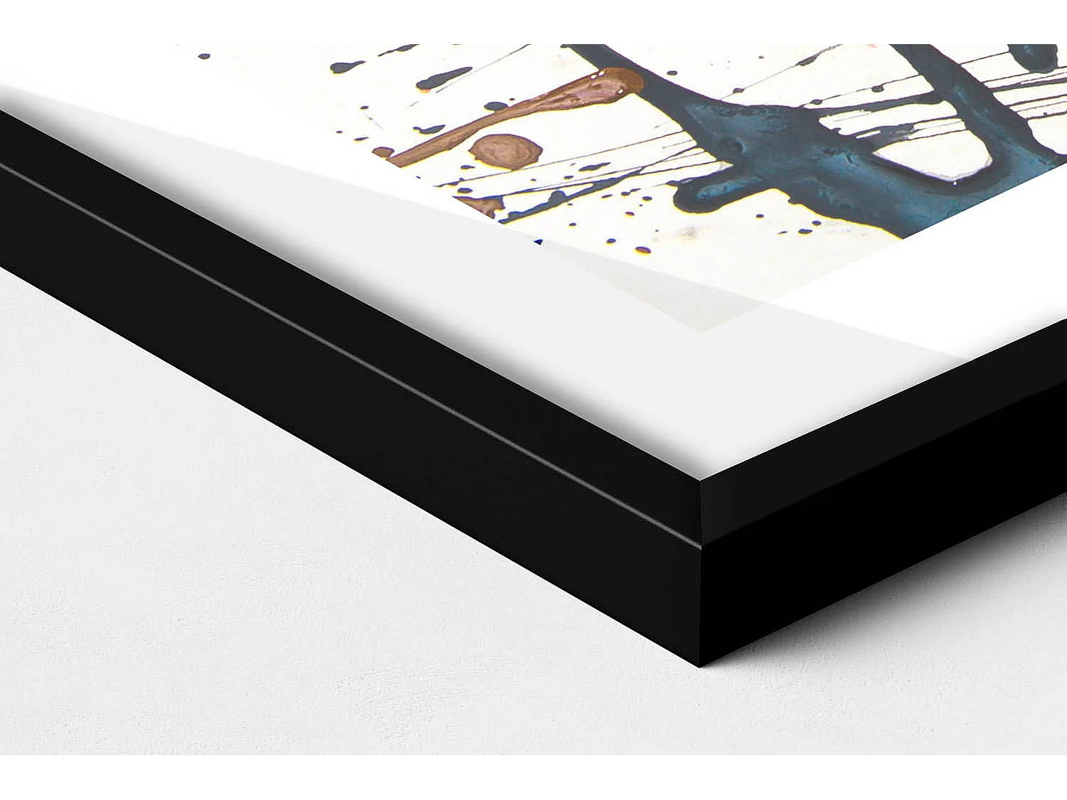 Tableau décoratif avec cadre noir, Art créatif abstrait 100 x 70 cm– Parfait pour le salon ou la chambre