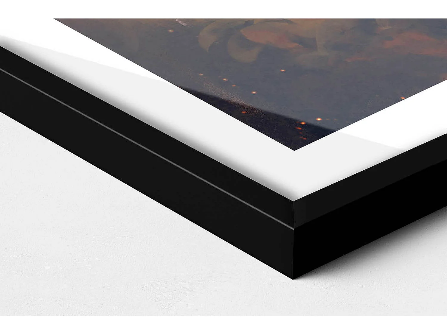 Dekoratives Gemälde mit schwarzem Rahmen, Eine abstrakte Vorstellung vom Erwachsenenleben 70 x 50 cm – Perfekt für das Wohn- oder Schlafzimmer