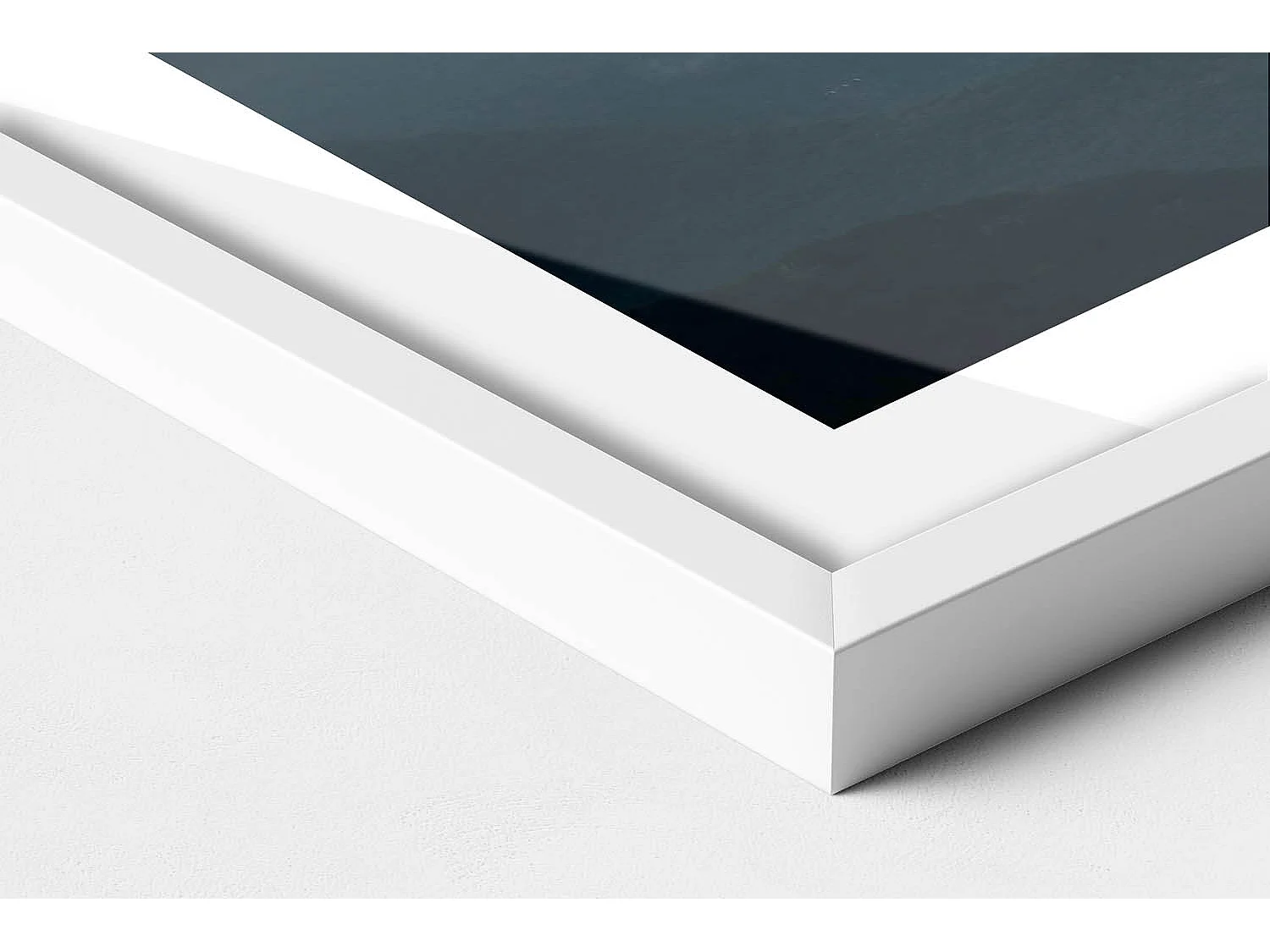 Dekoratives Gemälde mit weißem Rahmen, Heißluftballonflug zwischen den Wolken 80 x 60 cm – Perfekt für das Wohn- oder Schlafzimmer