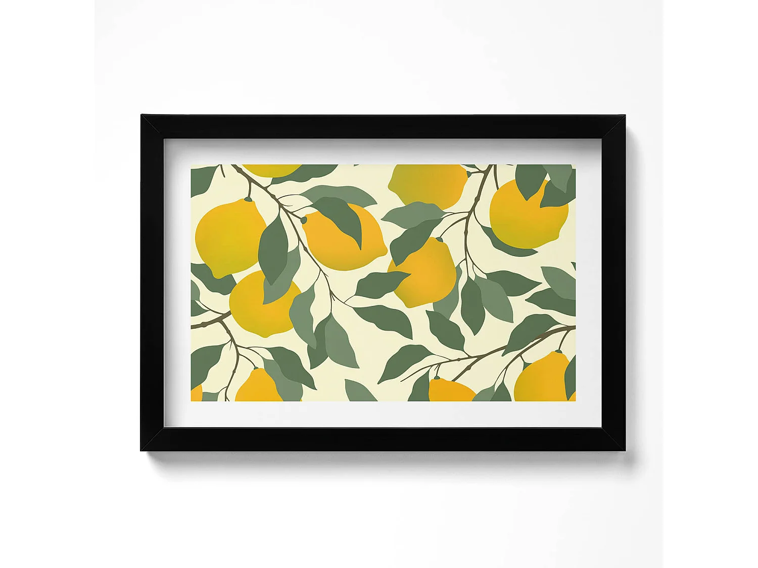 Tableau décoratif avec cadre noir, Reflets dorés et abstractions bohèmes 30 x 20 cm – Parfait pour le salon ou la chambre