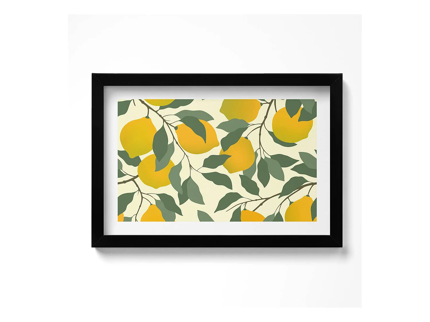 Tableau décoratif avec cadre noir, Reflets dorés et abstractions bohèmes 30 x 20 cm – Parfait pour le salon ou la chambre