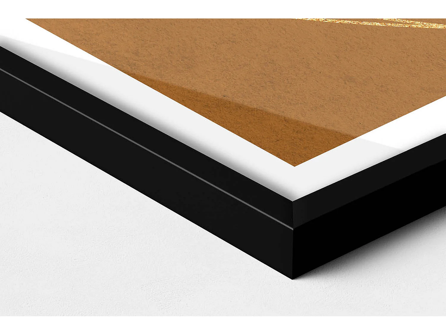 Dekoratives Gemälde mit schwarzem Rahmen, abstrakte böhmische Komposition 40 x 60 cm – perfekt für das Wohn- oder Schlafzimmer