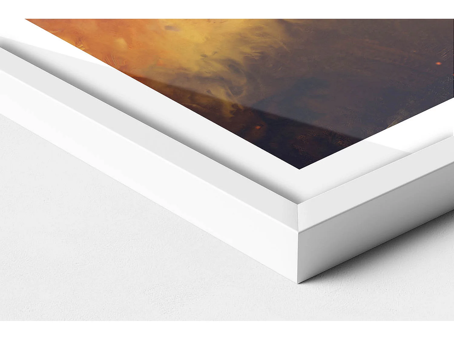 Dekoratives Gemälde mit weißem Rahmen, Eine abstrakte Vorstellung vom Erwachsenenleben 40 x 60 cm – Perfekt für das Wohn- oder Schlafzimmer