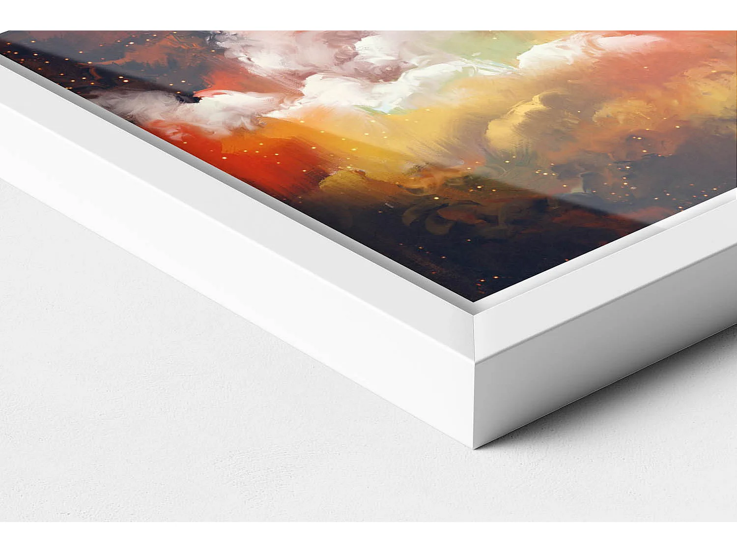 Dekoratives Gemälde mit weißem Rahmen, Eine abstrakte Vorstellung vom Erwachsenenleben 30 x 20 cm – Perfekt für das Wohn- oder Schlafzimmer