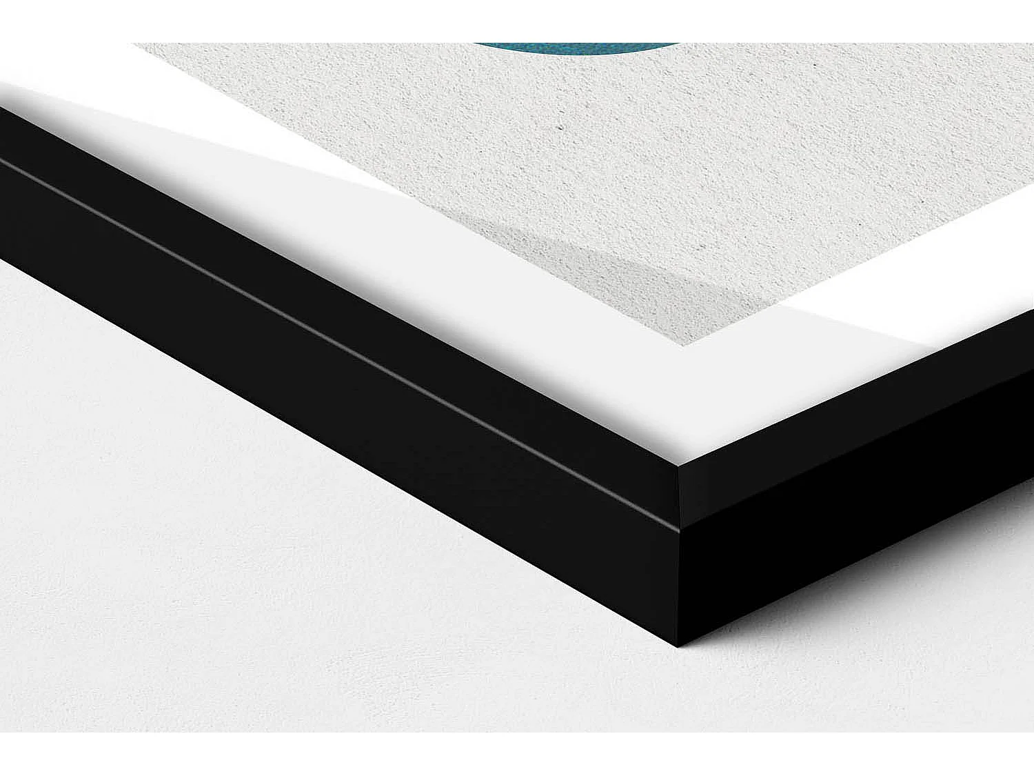 Dekoratives Gemälde mit schwarzem Rahmen, geometrische Komposition 50 x 70 cm – perfekt für das Wohn- oder Schlafzimmer