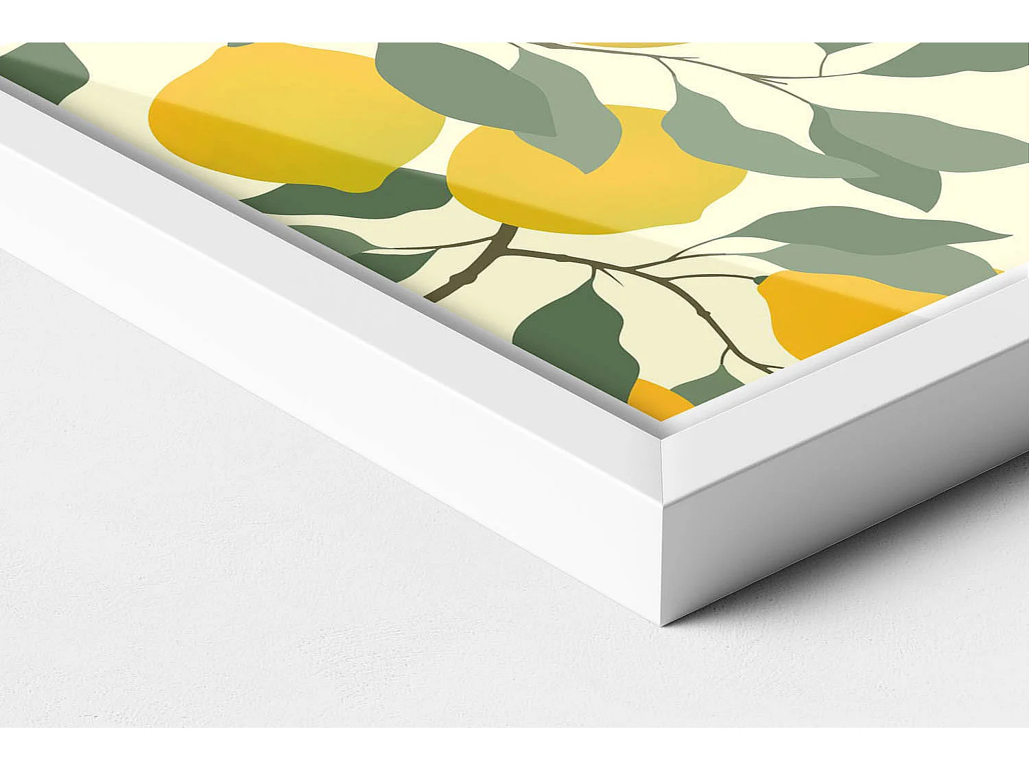 Dekoratives Gemälde mit weißem Rahmen, goldenen Reflexen und böhmischen Abstraktionen 30 x 20 cm – Perfekt für das Wohn- oder Schlafzimmer