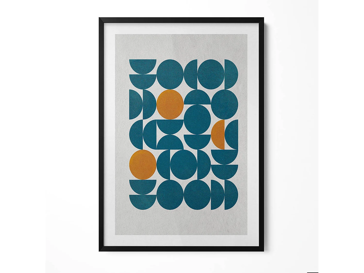 Dekoratives Gemälde mit schwarzem Rahmen, geometrische Komposition 70 x 100 cm – perfekt für das Wohn- oder Schlafzimmer