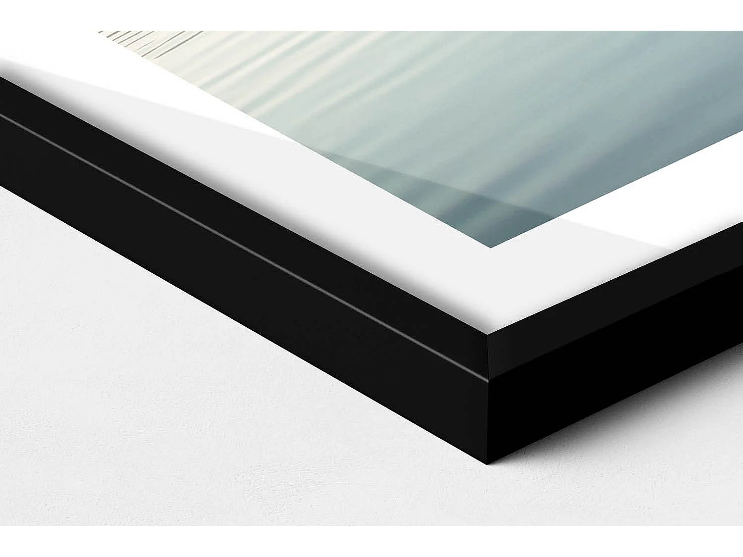 Tableau décoratif avec cadre noir, Paysage du Mont Fuji sous l'arbre rouge 60 x 80 cm– Parfait pour le salon ou la chambre