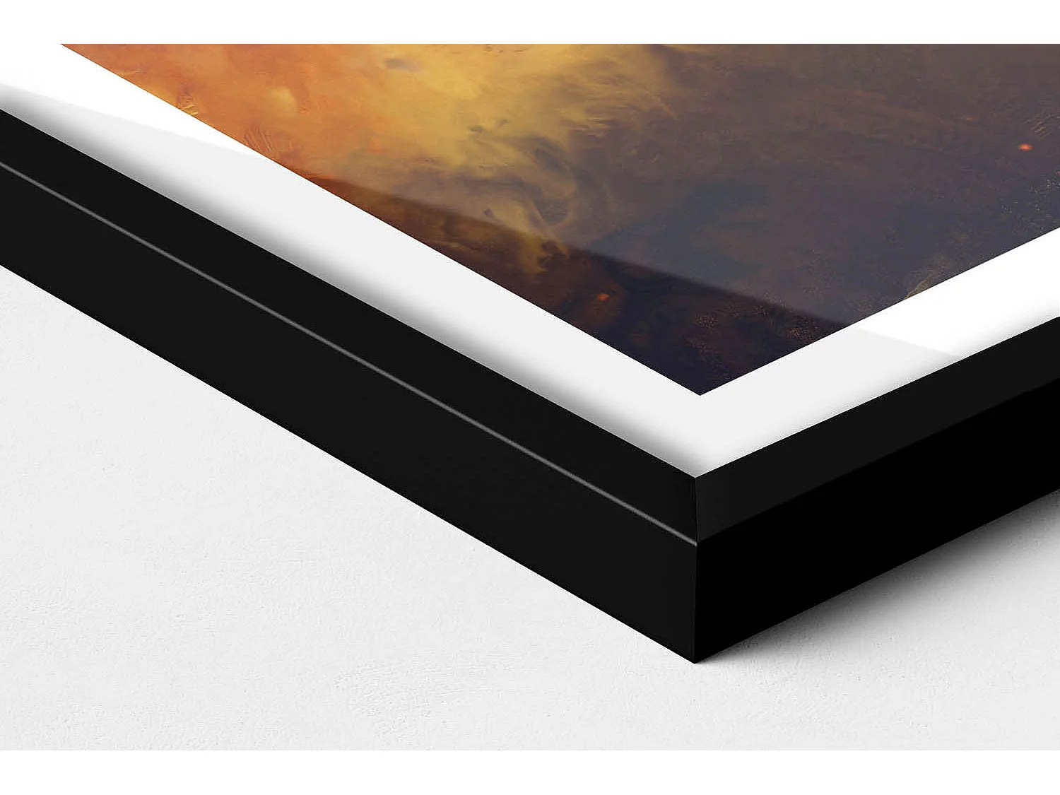 Dekoratives Gemälde mit schwarzem Rahmen, Eine abstrakte Vorstellung vom Erwachsenenleben 40 x 60 cm – Perfekt für das Wohn- oder Schlafzimmer