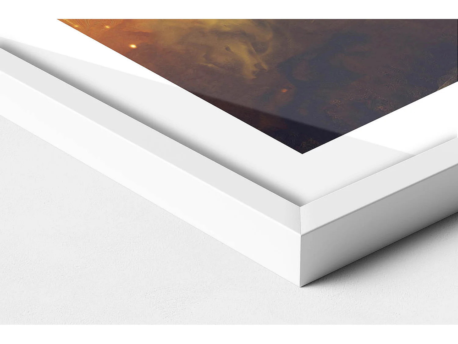 Dekoratives Gemälde mit weißem Rahmen, Eine abstrakte Vorstellung vom Erwachsenenleben 50 x 70 cm – Perfekt für das Wohn- oder Schlafzimmer