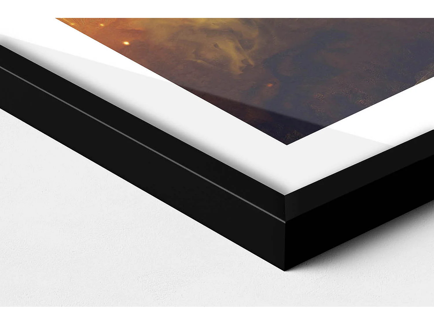 Dekoratives Gemälde mit schwarzem Rahmen, Eine abstrakte Vorstellung vom Erwachsenenleben 50 x 70 cm – Perfekt für das Wohn- oder Schlafzimmer