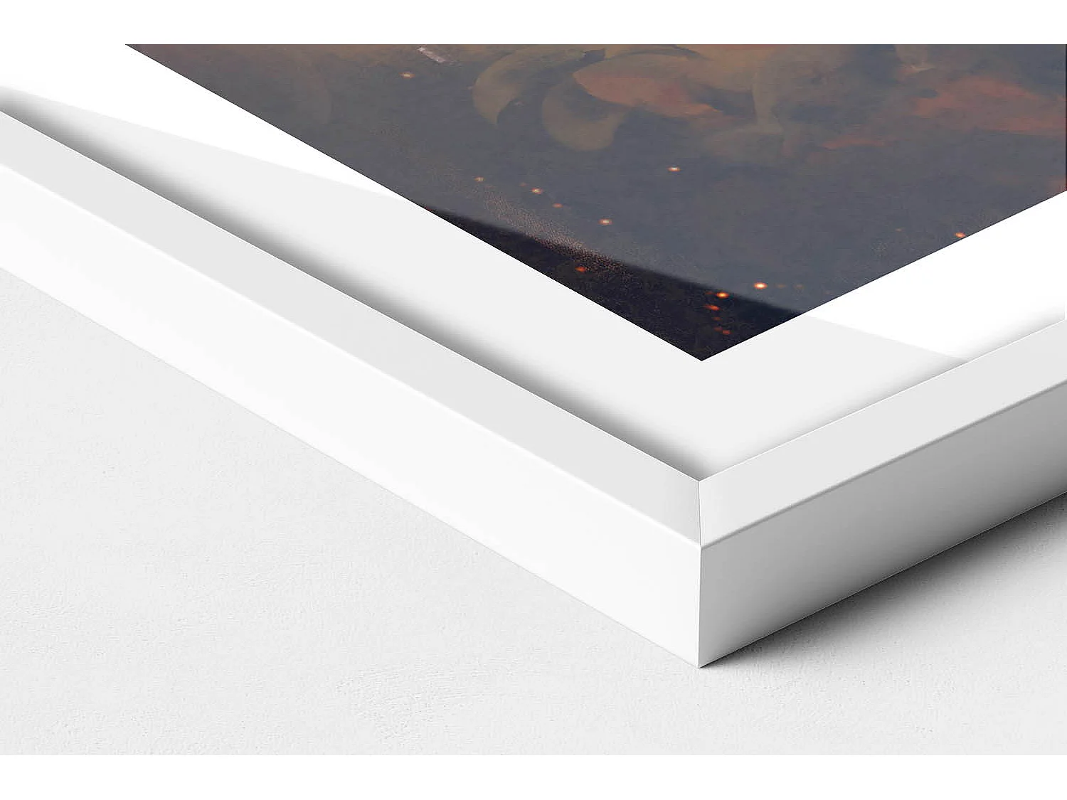 Dekoratives Gemälde mit weißem Rahmen, Eine abstrakte Vorstellung vom Erwachsenenleben 70 x 50 cm – Perfekt für das Wohn- oder Schlafzimmer